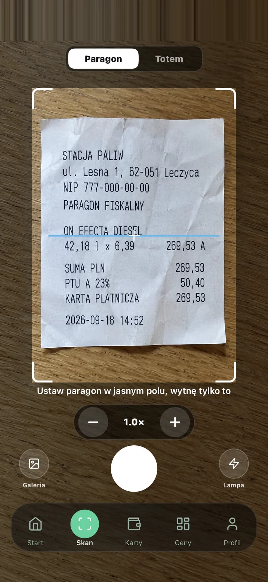 NaBaku, ekran aplikacji