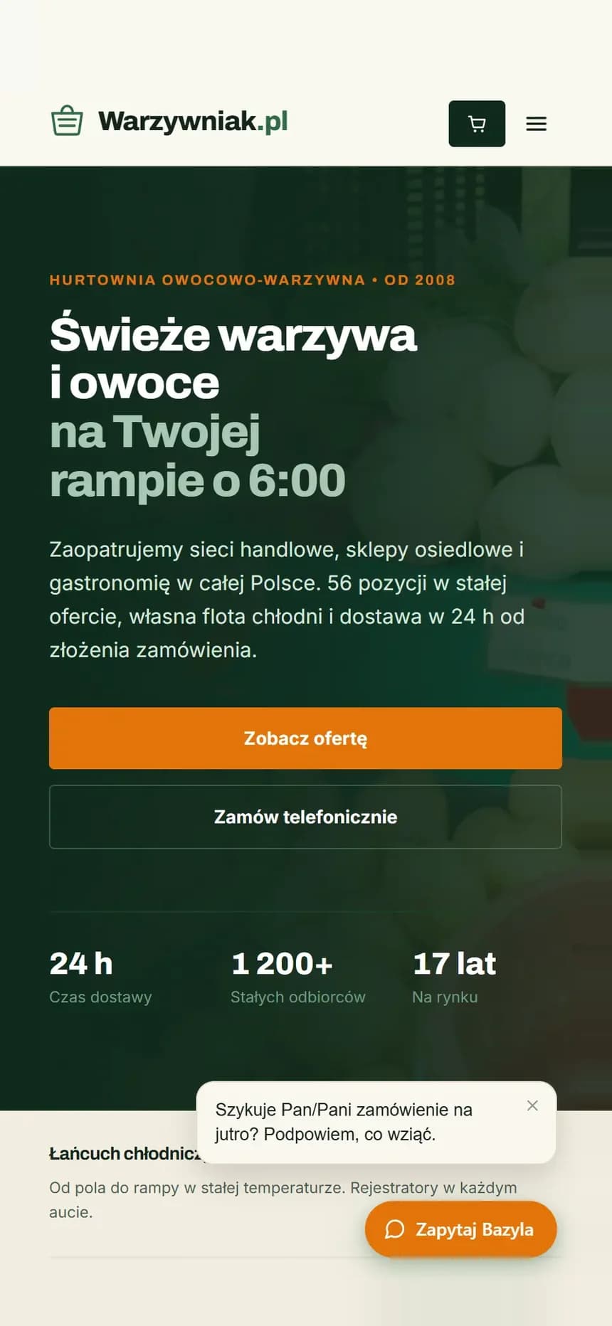 Warzywniak.pl, zrzut ekranu produktu