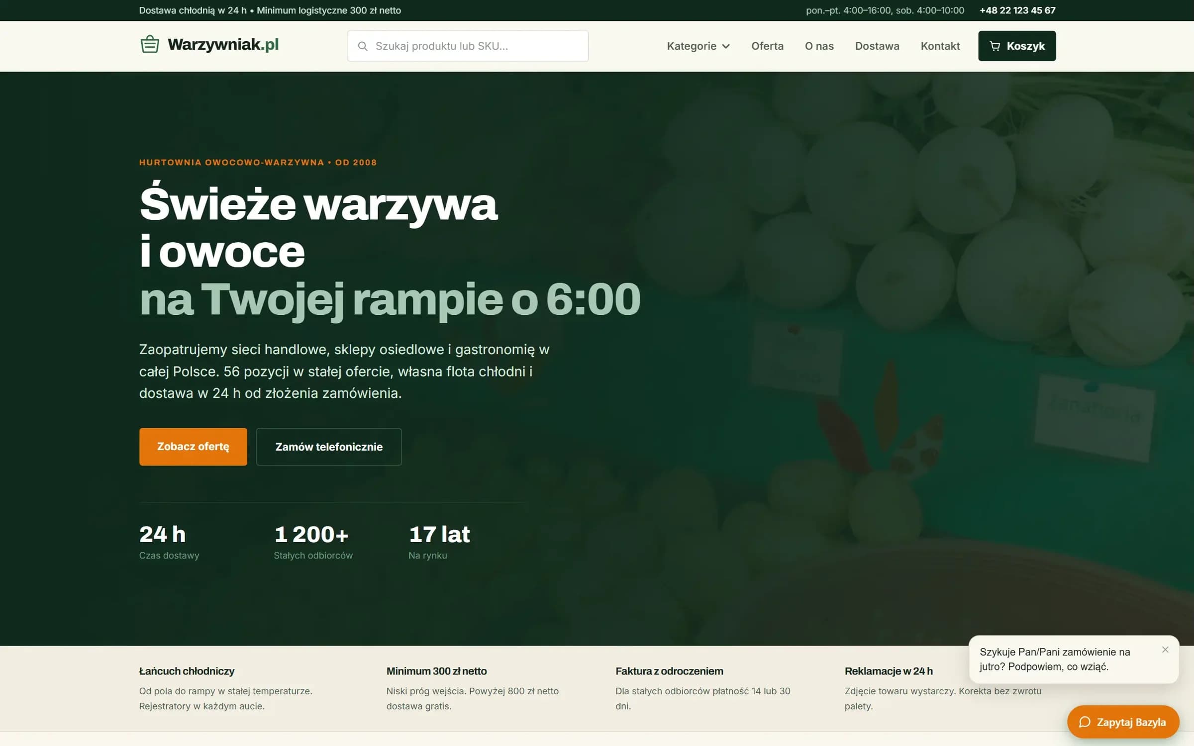 Warzywniak.pl, zrzut ekranu produktu